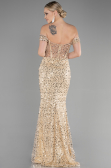 Long Gold Scaly Evening Dress ABU3498