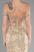Long Gold Scaly Evening Dress ABU3498