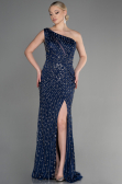 Long Navy Blue Haute Couture ABU3503