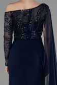 Long Navy Blue Evening Dress ABU3511