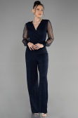 Long Navy Blue Evening Dress ABT012