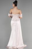 Long Beige Satin Prom Gown ABU3514