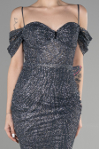 Long Anthracite Mermaid Evening Dress ABU3527