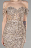 Long Gold Mermaid Evening Dress ABU3527