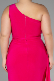 Fuchsia Long Plus Size Evening Dress ABU3132
