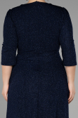Long Navy Blue Plus Size Evening Dress ABU3504