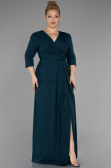Long Emerald Green Plus Size Evening Dress ABU3504