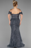 Long Anthracite Plus Size Engagement Dress ABU3530