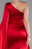 Long Red Satin Evening Dress ABU3545