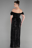 Long Black Scaly Evening Dress ABU2987