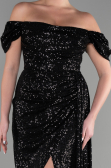 Long Black Scaly Evening Dress ABU2987