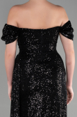 Long Black Scaly Evening Dress ABU2987