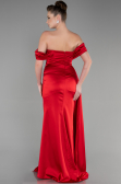Long Red Satin Prom Gown ABU3514