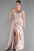 Cappuccino Long Satin Evening Dress ABU3536