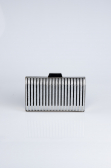 Silver Metal Box Bag V645