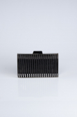 Black Metal Box Bag V645