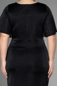 Midi Black Plus Size Cocktail Dress ABK1942