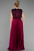 Plum Long Plus Size Evening Dress ABU3341