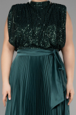 Emerald Green Long Plus Size Evening Dress ABU3341