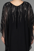 Black Chiffon Plus Size Evening Dress ABT111