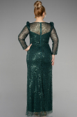 Long Emerald Green Scaly Plus Size Engagement Dress ABU3559