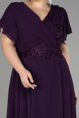 Long Purple Plus Size Evening Dress ABU1562