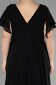 Long Black Plus Size Evening Dress ABU1562