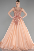 Long Salmon Haute Couture Dress ABU3597