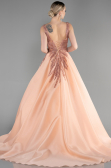 Long Salmon Haute Couture Dress ABU3597