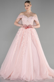 Long Powder Color Designer Evening Dress ABU3600