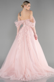 Long Powder Color Designer Evening Dress ABU3600