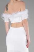 Long White Evening Dress ABU3602