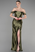 Long Olive Drab Evening Dress ABU3611