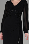 Long Black Chiffon Evening Dress ABU3627