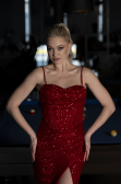 Long Red Evening Dress ABU3630