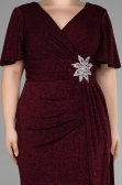Long Burgundy Formal Plus Size Dress ABU3645