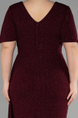 Long Burgundy Formal Plus Size Dress ABU3645