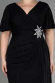 Long Black Formal Plus Size Dress ABU3645