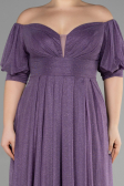 Long Lavender Plus Size Evening Dress ABU3615