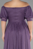 Long Lavender Plus Size Evening Dress ABU3615
