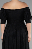 Long Black Plus Size Evening Dress ABU3615