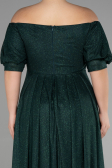Long Emerald Green Plus Size Evening Dress ABU3615