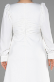 Long White Plus Size Evening Dress ABU3647