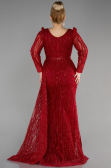 Long Red Plus Size Engagement Dress ABU3562