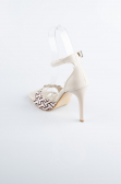 Beige Leather Evening Shoe AB8004