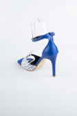 Sax Blue Leather Evening Shoe AB8004