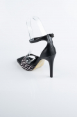 Black Leather Evening Shoe AB8004