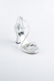 Silver Laser Cut Evening Shoe MJ5154
