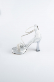 Silver Laser Cut Evening Shoe MJ5154