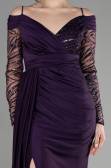 Long Dark Purple Evening Dress ABU3656